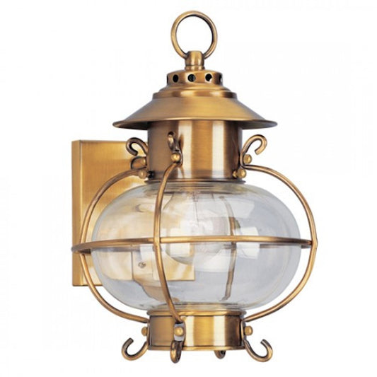Livex Lighting Harbor Outdoor Wall Lantern in Flemish Brass
