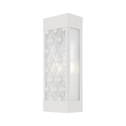 Livex Berkeley 2 Light Outdoor ADA Sconce, Nickel/Clear/Sandblasted