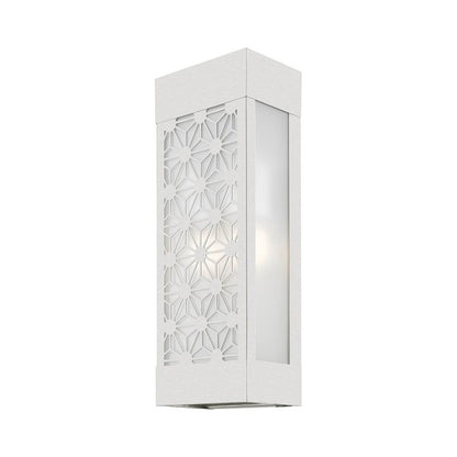 Livex Berkeley 2 Light Outdoor ADA Sconce, Nickel/Clear/Sandblasted