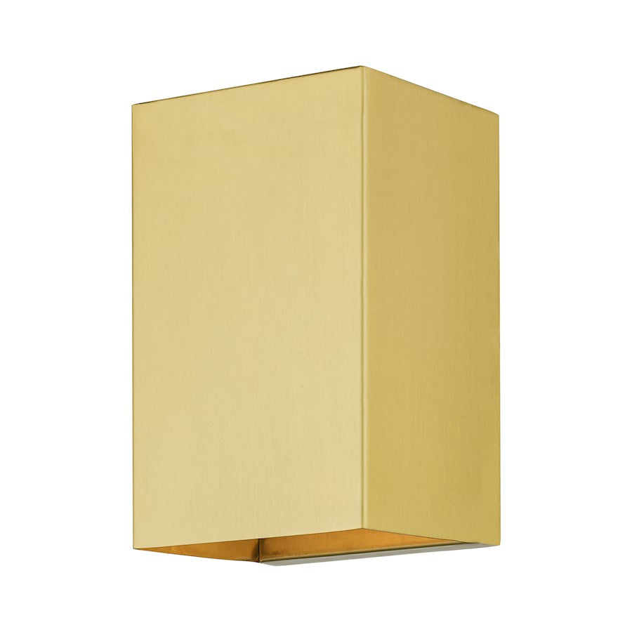 Livex Derby 1 Light Outdoor/Indoor ADA Small Sconce, Satin Gold
