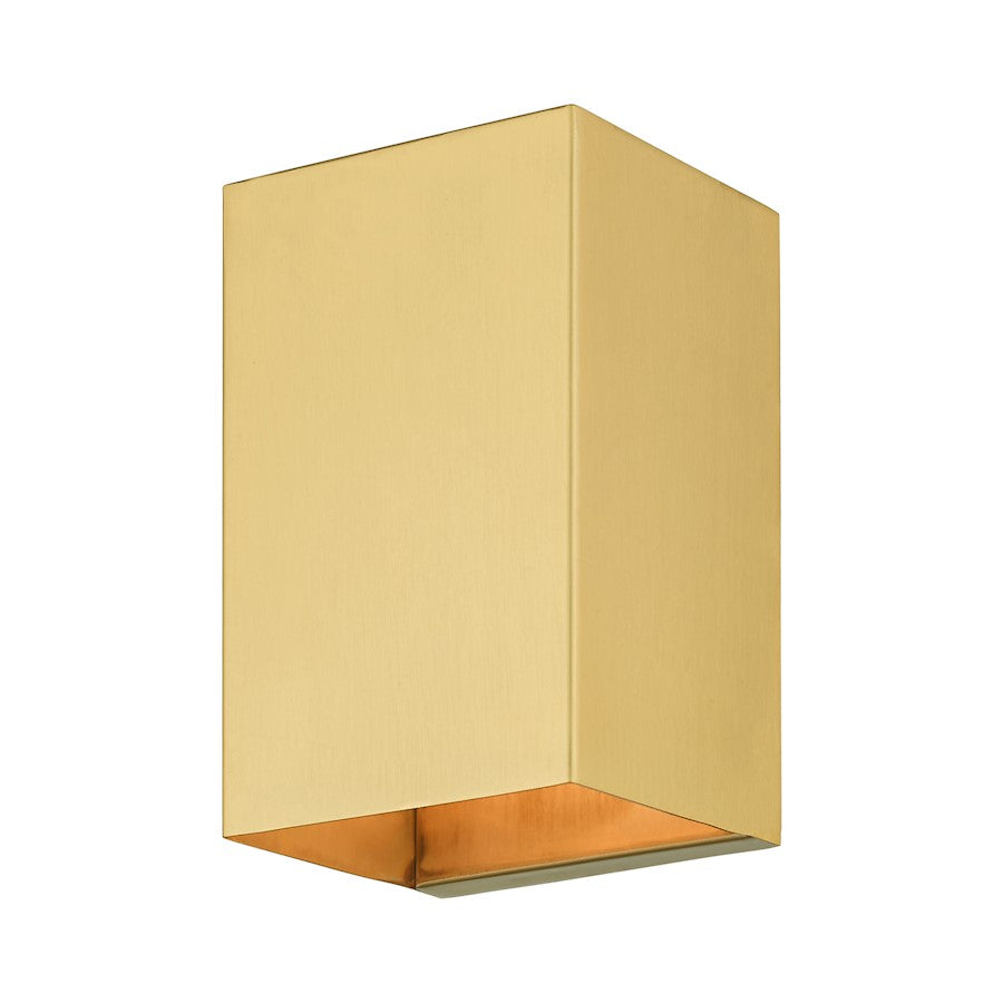 Livex Derby 1 Light Outdoor/Indoor ADA Small Sconce, Satin Gold