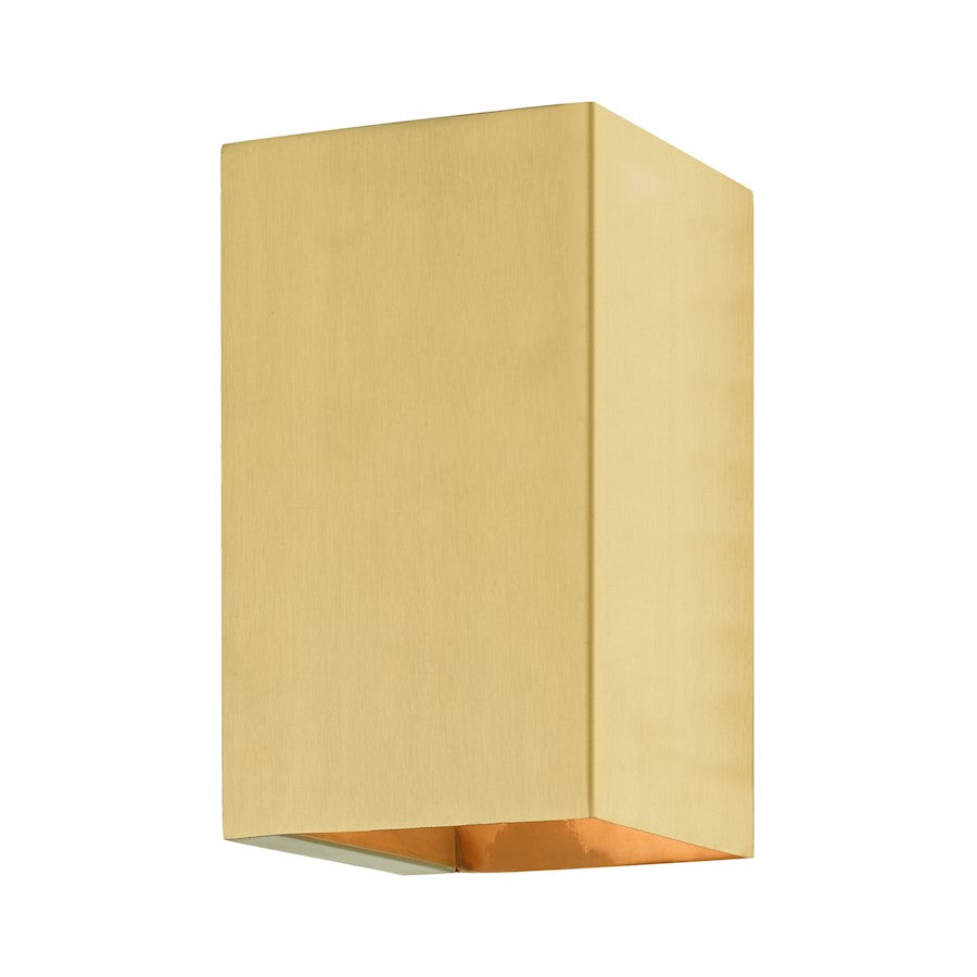 Livex Derby 1 Light Outdoor/Indoor ADA Small Sconce, Satin Gold