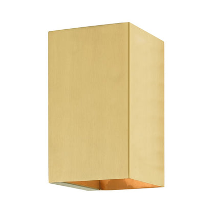 Livex Derby 1 Light Outdoor/Indoor ADA Small Sconce, Satin Gold