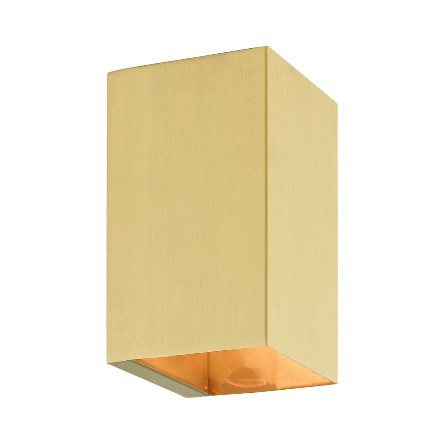 Livex Derby 1 Light Outdoor/Indoor ADA Small Sconce, Satin Gold