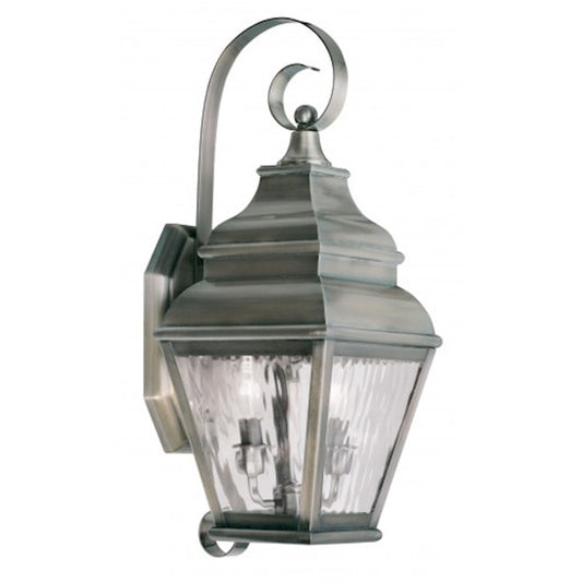 Livex Lighting Exeter Outdoor Wall Lantern in Vintage Pewter