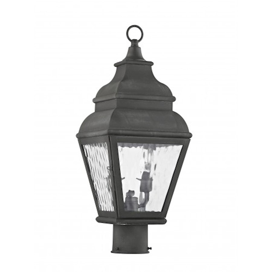 Livex Lighting Exeter Outdoor Post Head in Charcoal