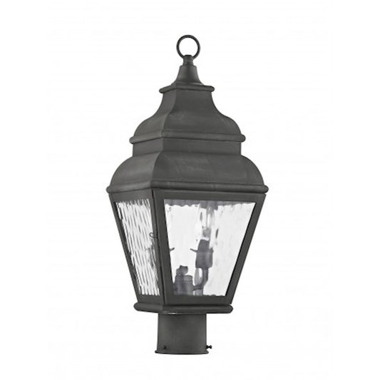 Livex Lighting Exeter Outdoor Post Head in Charcoal