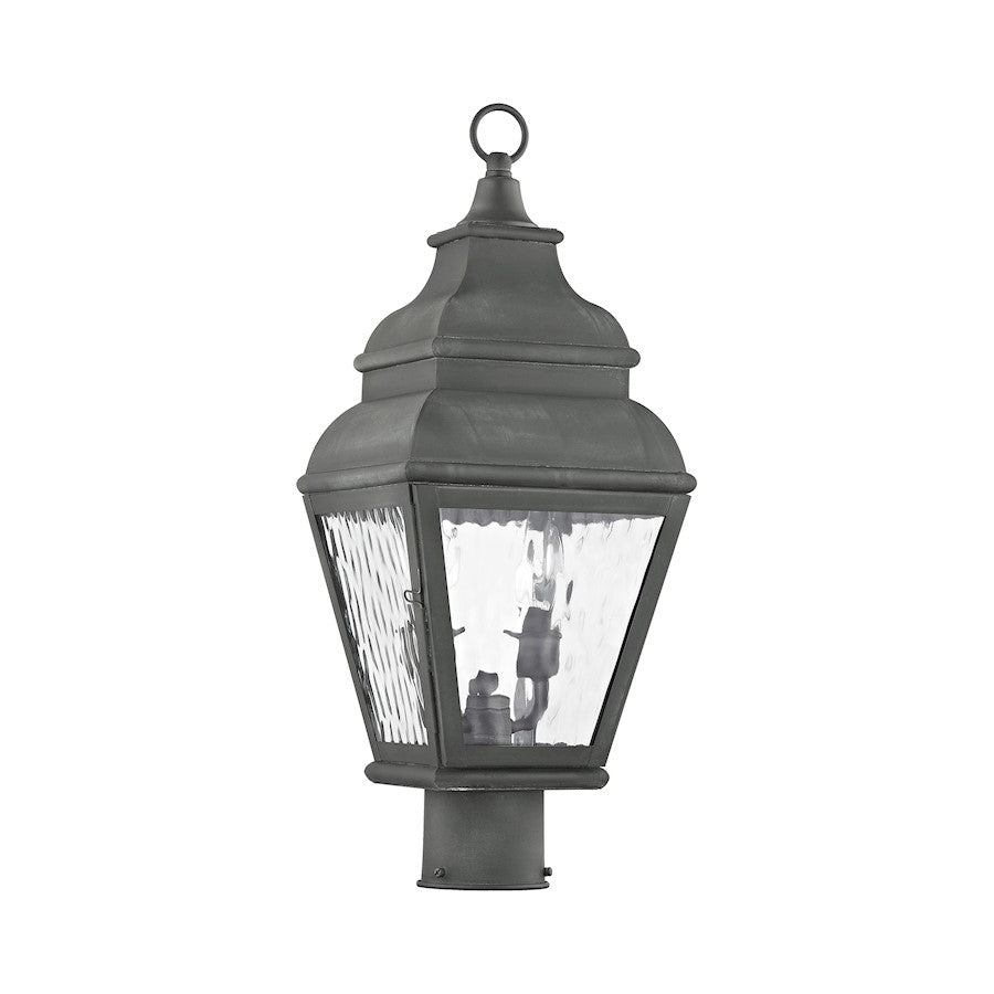 Livex Lighting Exeter Outdoor Post Head in Charcoal