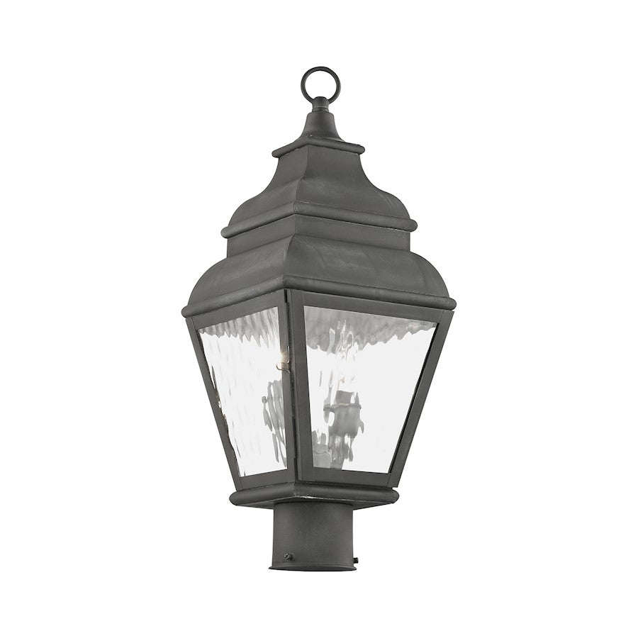 Livex Lighting Exeter Outdoor Post Head in Charcoal