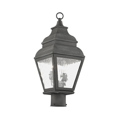 Livex Lighting Exeter Outdoor Post Head in Charcoal