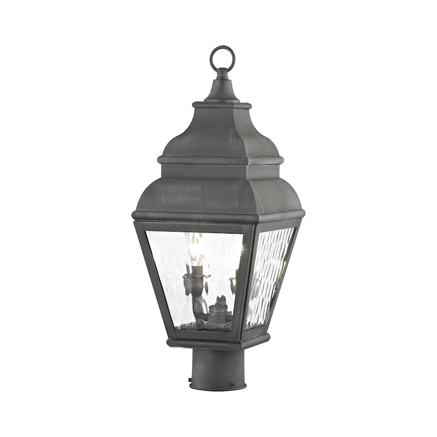 Livex Lighting Exeter Outdoor Post Head in Charcoal