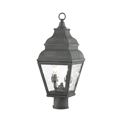 Livex Lighting Exeter Outdoor Post Head in Charcoal