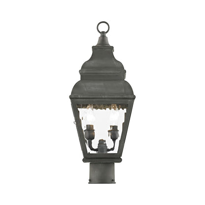 Livex Lighting Exeter Outdoor Post Head in Charcoal
