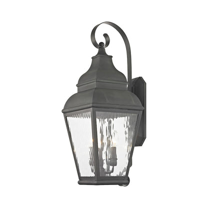 Livex Lighting Exeter Outdoor Wall Lantern in Charcoal