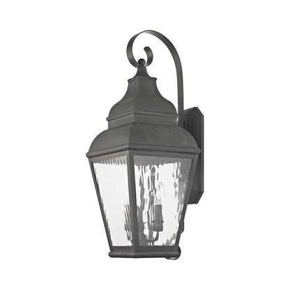 Livex Lighting Exeter Outdoor Wall Lantern in Charcoal