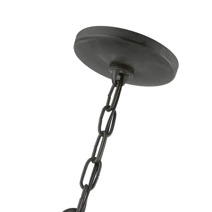 Livex Wentworth 2 Light Outdoor Medium Post Lantern, Charcoal/Clear