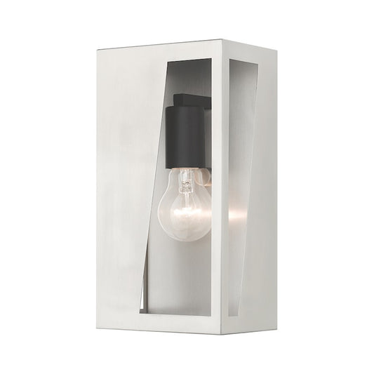 Livex Forsyth 1 Lt Outdoor Med ADA Wall Lantern, NK/Black/NK