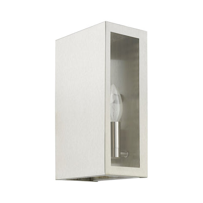 Livex Winfield 2 Light Outdoor ADA Medium Sconce, Brushed NK