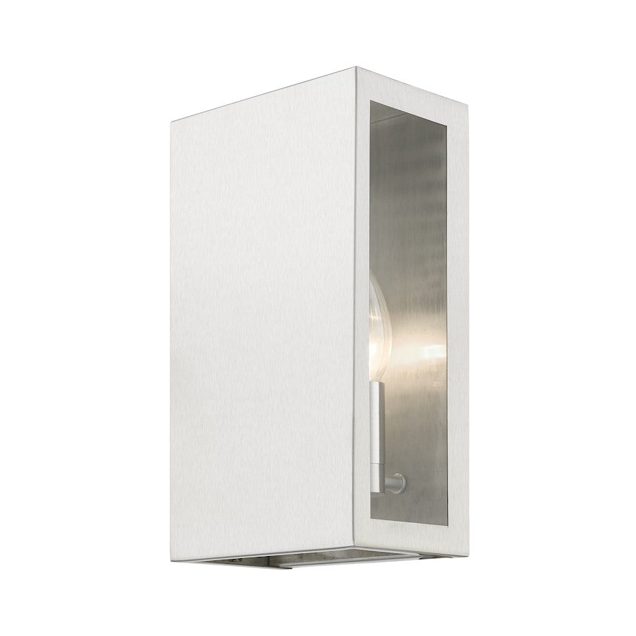 Livex Winfield 2 Light Outdoor ADA Medium Sconce, Brushed NK