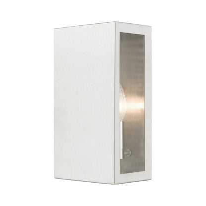 Livex Winfield 2 Light Outdoor ADA Medium Sconce, Brushed NK