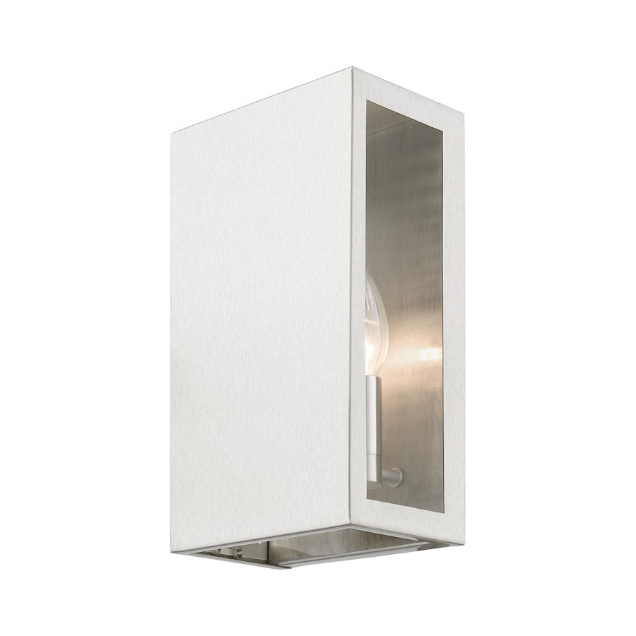 Livex Winfield 2 Light Outdoor ADA Medium Sconce, Brushed NK