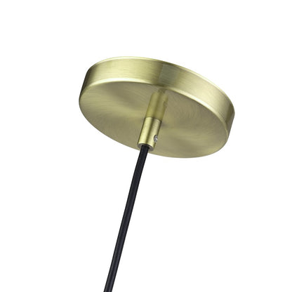 Livex Zolana 1Lt Mini Pendant, Brass/Brass Steel/Shiny White