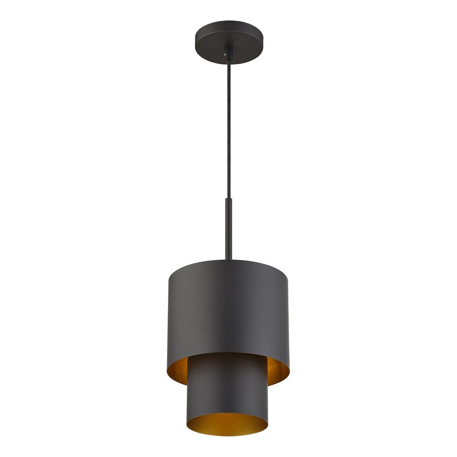 Livex Zolana 1Lt Mini Pendant, Bronze/Bronze Steel/Gold