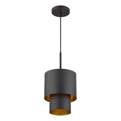 Livex Zolana 1Lt Mini Pendant, Bronze/Bronze Steel/Gold