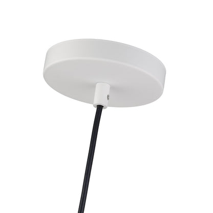 Livex Zolana 1Lt Pendant, White/White Steel Shade with White Inside