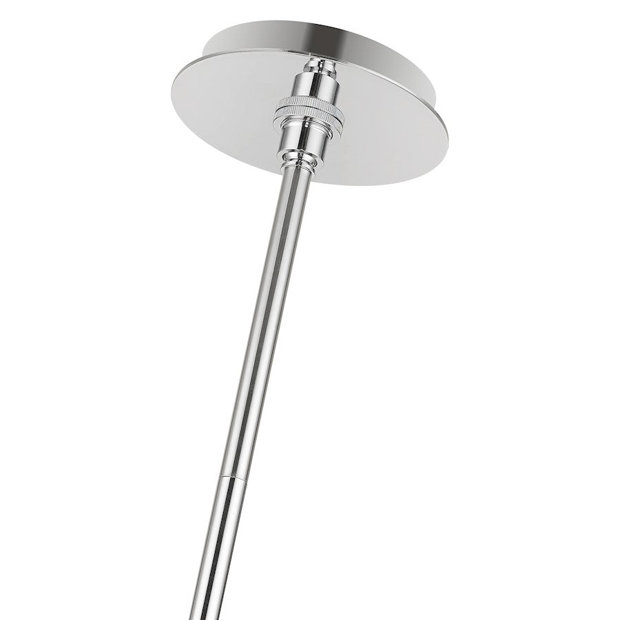 Livex Circulo 8 Lt Large Pendant Chandelier, Chrome/Geometric Discs