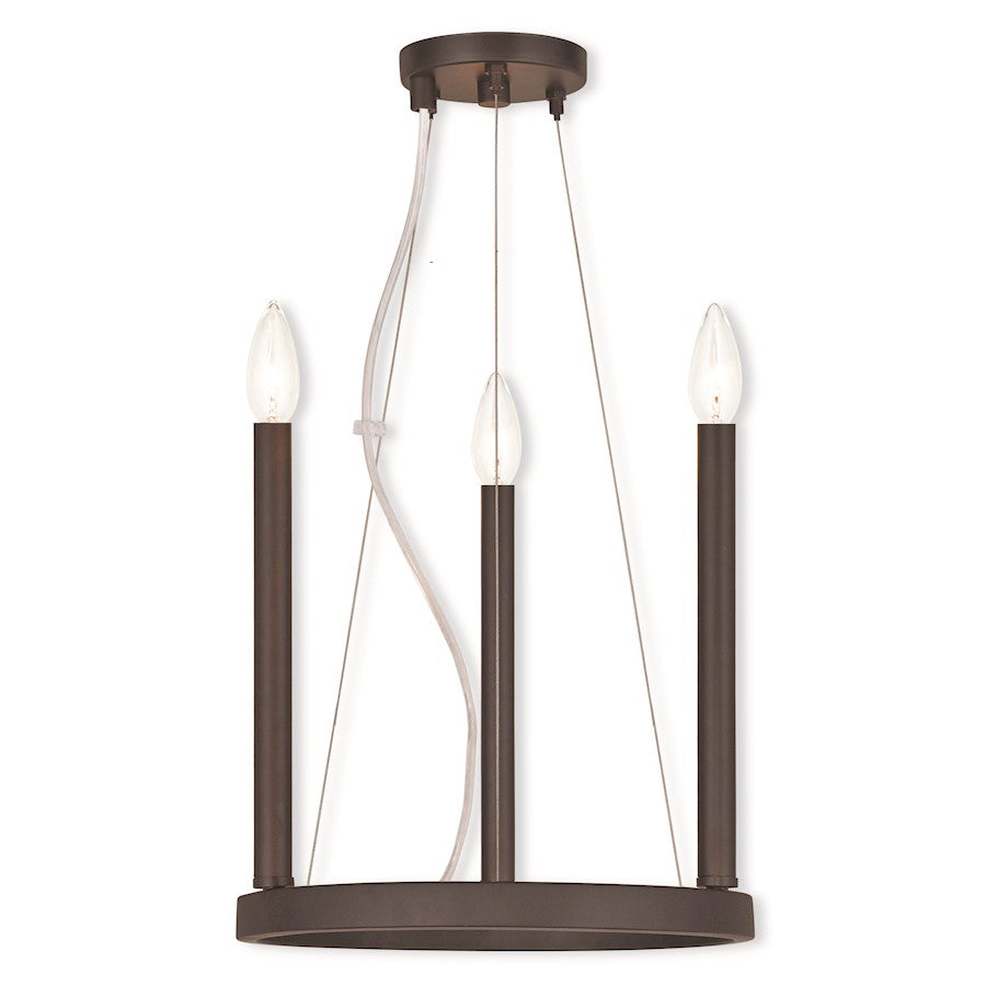 Livex Alpine 3 Light Mini Chandelier, Bronze