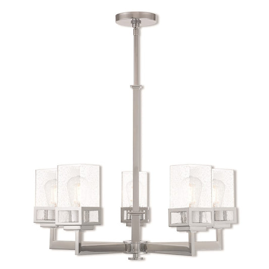 Livex Lighting Harding 5 Light Chandelier in Polished Chrome