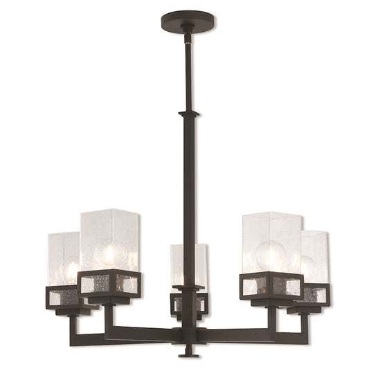 Livex Lighting Harding 5 Light Chandelier in Bronze