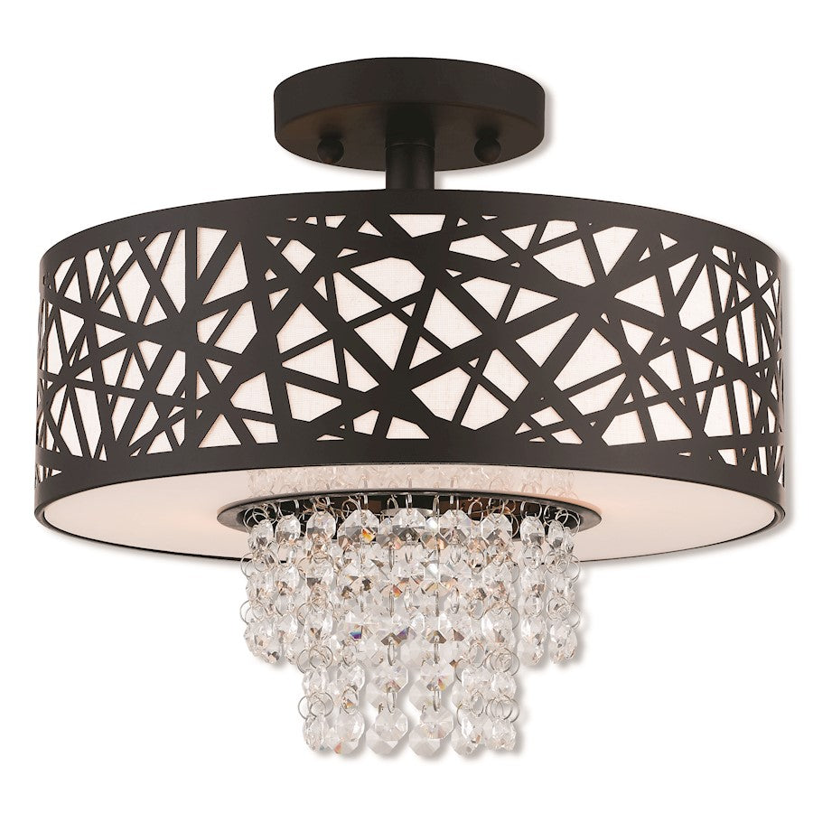 Livex Lighting Allendale 2 Light Flush Mount in Bronze