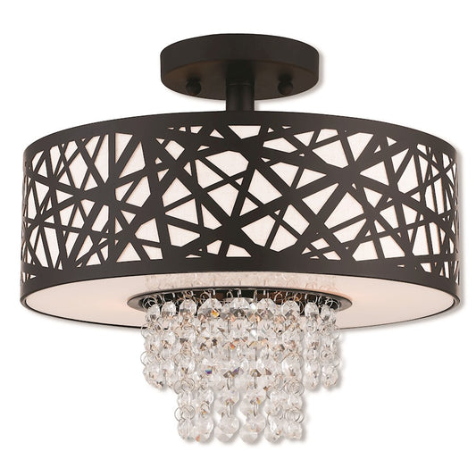 Livex Lighting Allendale 2 Light Flush Mount in Bronze