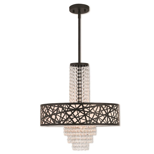Livex Lighting Allendale 4 Light Pendant Chandelier in Bronze