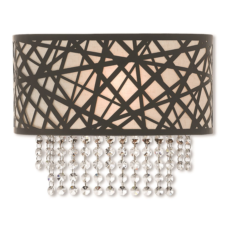 Livex Lighting Allendale 1 Light Wall Sconce in Bronze, 13"w x 9.75"h