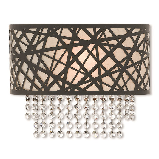 Livex Lighting Allendale 1 Light Wall Sconce in Bronze, 13"w x 9.75"h