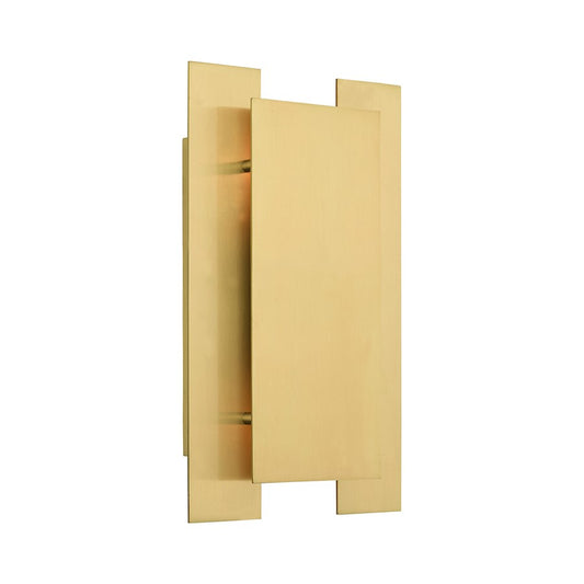 Livex Varick 2 Light ADA Wall Sconce, Satin Brass