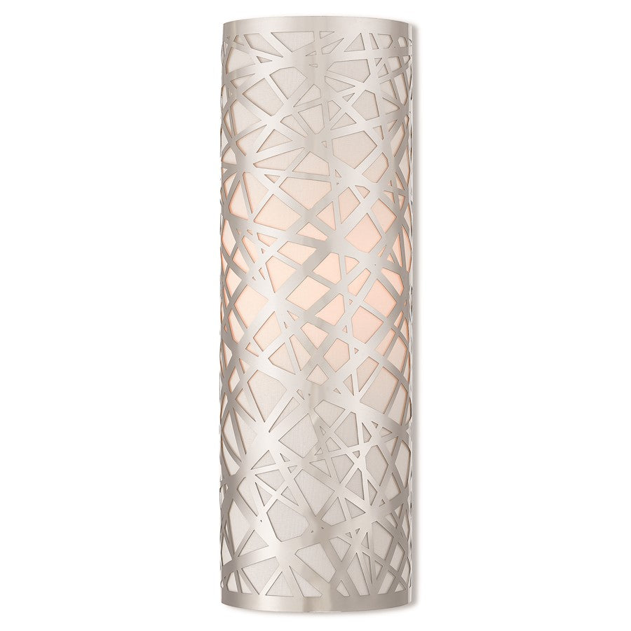 Livex Allendale 1 Light Wall Sconce in Polished Chrome, 5"w x 15"h