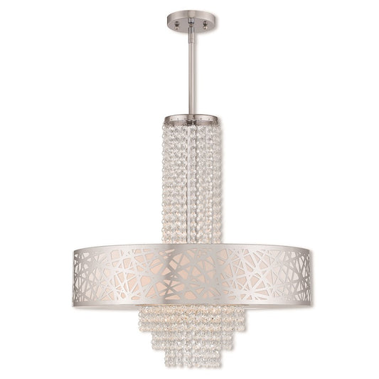 Livex Allendale 5 Light Pendant Chandelier in Polished Chrome