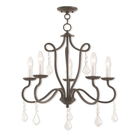 Livex Callisto 5 Light Chandelier, English Bronze