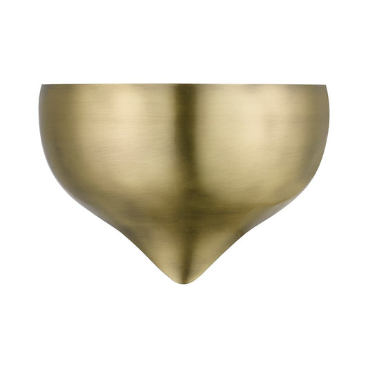 Livex Amador 1 Light Wall Sconce, Brass/White Inside