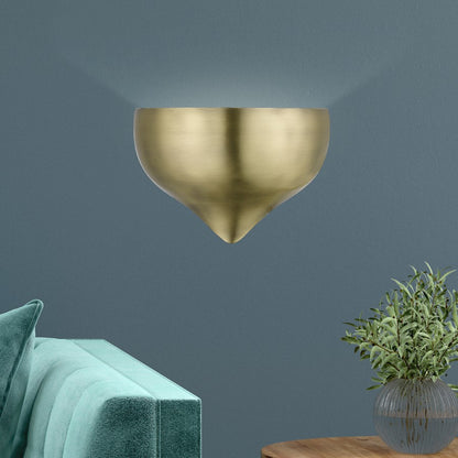 Livex Amador 1 Light Wall Sconce, Brass/White Inside