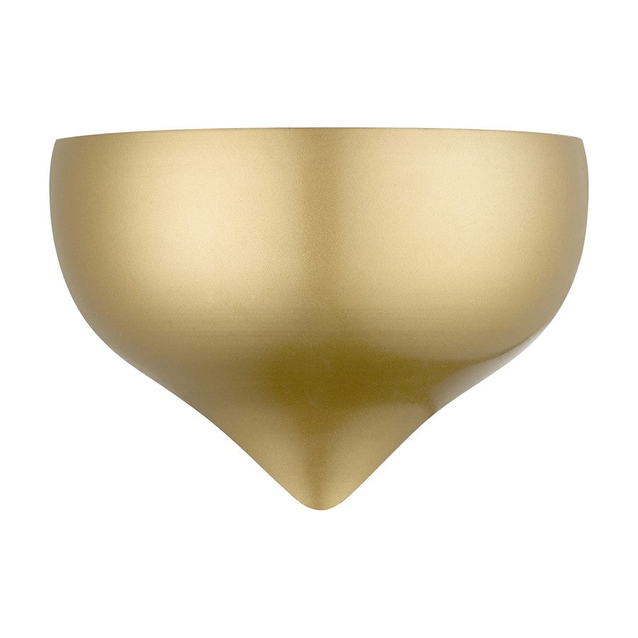Livex Amador 1 Light Wall Sconce, Soft Gold/Shiny White