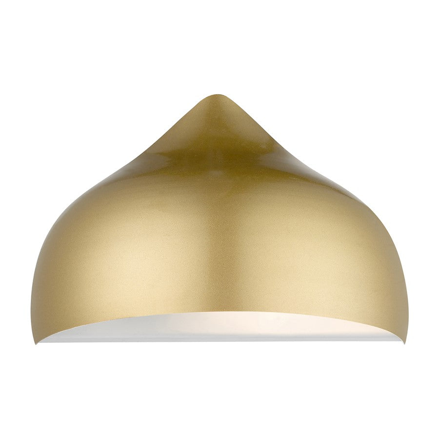 Livex Amador 1 Light Wall Sconce, Soft Gold/Shiny White
