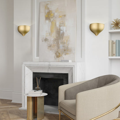 Livex Amador 1 Light Wall Sconce, Soft Gold/Shiny White
