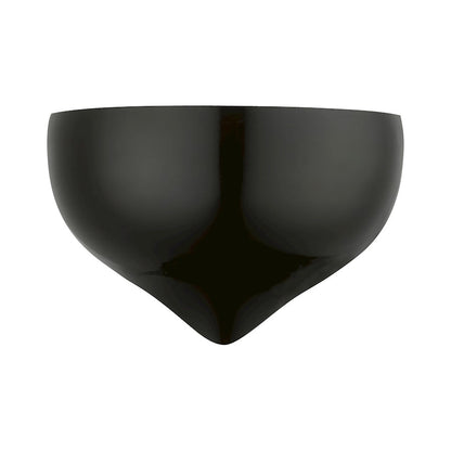 Livex Amador 1 Light Wall Sconce, Shiny Black Metal/Gold Inside