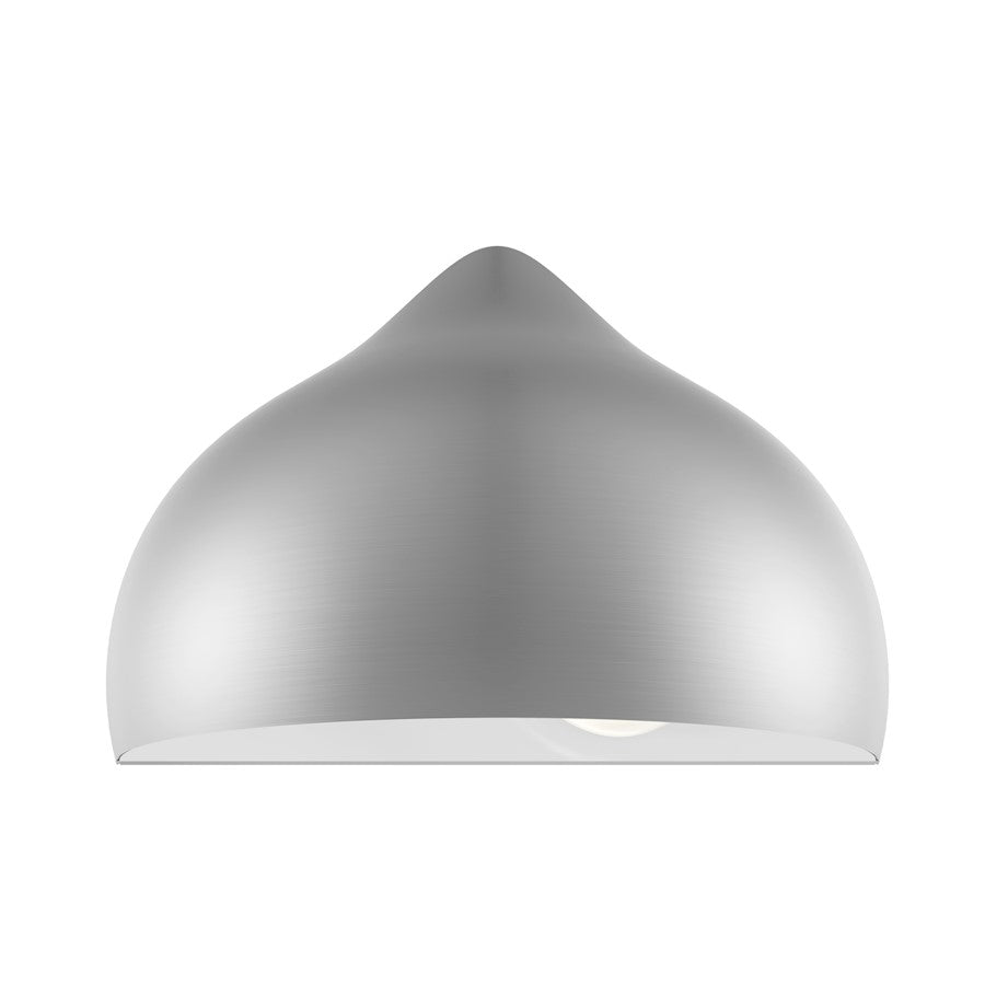 Livex Amador 1 Light Wall Sconce, Nickel/Nickel Metal/Gold Inside