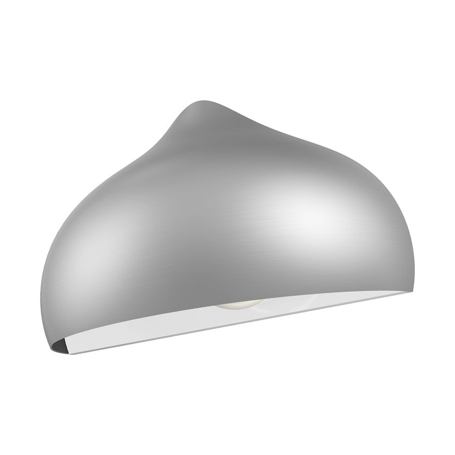 Livex Amador 1 Light Wall Sconce, Nickel/Nickel Metal/Gold Inside
